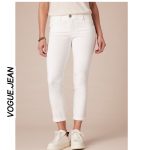 شلوار جین مام فیت سفید