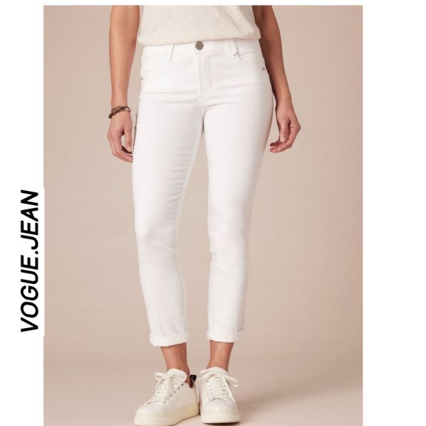 شلوار جین مام فیت سفید