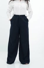 شلوار پارچه ای زنانه مدل بگ جنس سیلک پشت کمر کش رنگ متنوع