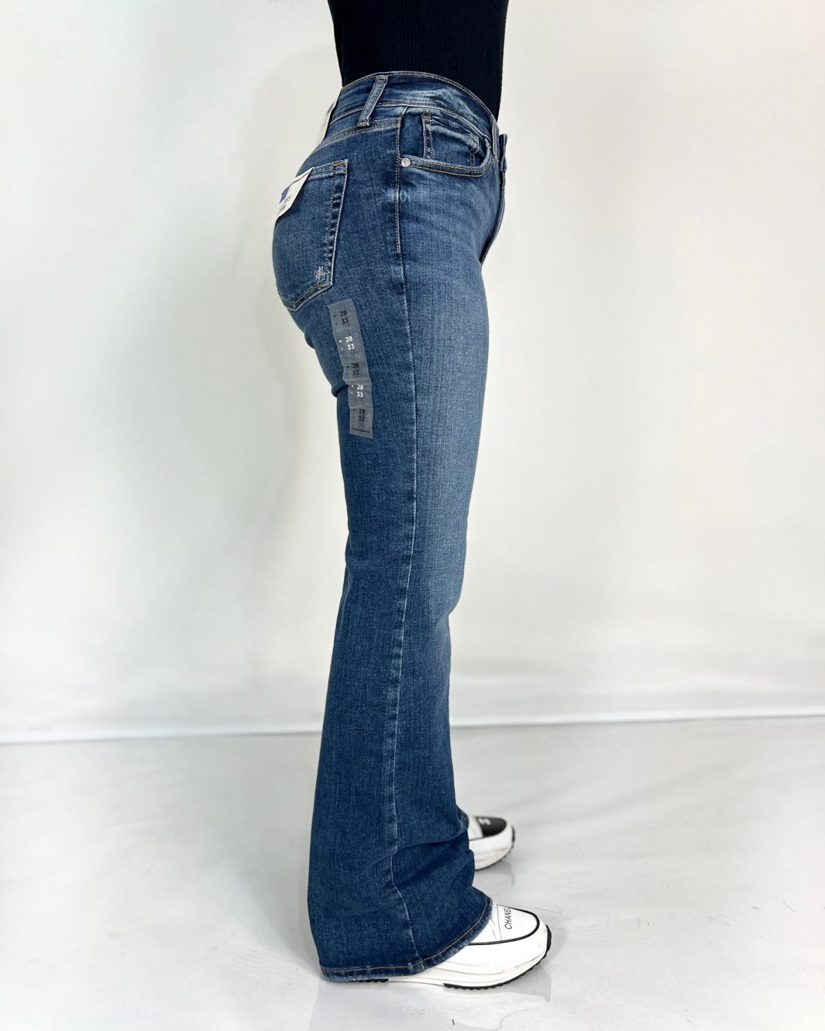 شلوار جین زنانه کشی مدل بوت کات سایز بزرگ - Image 2