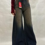 شلوار جین شافل بگ با تینت