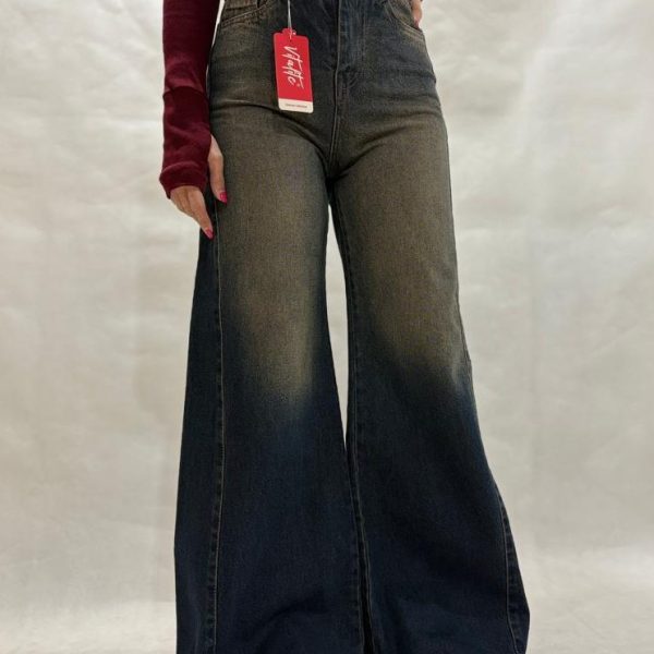 شلوار جین شافل بگ با تینت