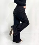 شلوار جین فول بگ مشکی - Image 2