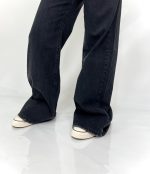 شلوار جین فول بگ مشکی - Image 3