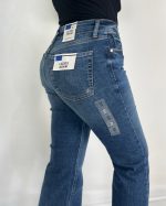 شلوار جین زنانه کشی مدل بوت کات سایز بزرگ - Image 6