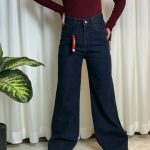 شلوار جین فلر بگ سرمه ای