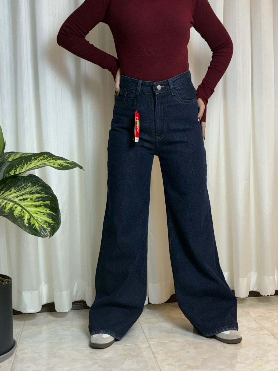 WhatsApp Image 2025-11-25 at 9.06.53 PM شلوار جین فلر بگ سرمه ای - Image 1