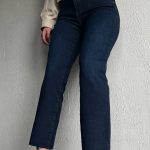 شلوار جین واید استریت زنانه کشی