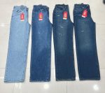 شلوار جین نیم بگ رنگ مشکی و رغالی و گازوییلی و آبی تیره - Image 5