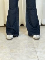 شلوار جین زنانه مدل بوت کات رنگ سرمه ای - Image 4