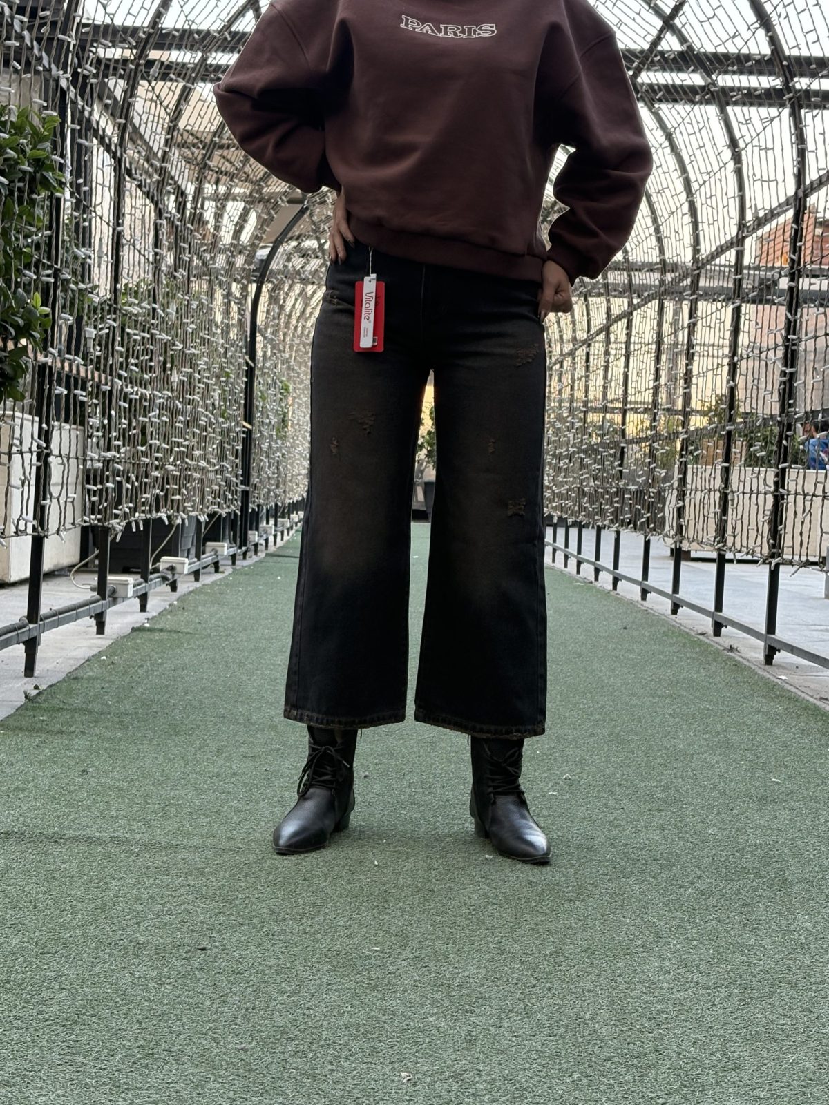 شلوار جین واید لگ  زنانه تا سایز بزرگ - Image 2