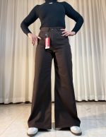 شلوار جین فلر بگ قهوه ای