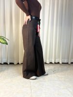 شلوار جین فلر بگ قهوه ای - Image 5