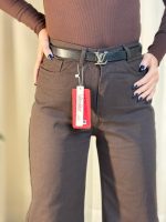 شلوار جین فلر بگ قهوه ای - Image 6