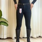 شلوار جین جذب اسکینی زنانه کشی مشکی سایز بزرگ