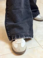 شلوار جین زنانه مدل بوت کات جین کشی رنگ زغالی و طوسی - Image 5