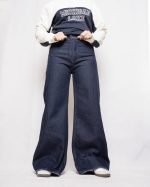 شلوار جین فول بگ سرمه ای تا سایز خیلی بزرگ