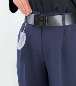 شلوار کرپ مازراتی دبل مدل واید رنگ سرمه ای قهوه ای و مشکی تا سایز بزرگ - Image 5