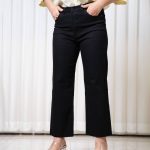 شلوار جین واید استریت کات زنانه مشکی
